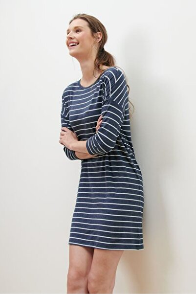 Tchibo Women Stripe Casual Mini Dress, Navy