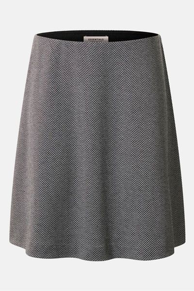 Tchibo Women Herringbone Mini Skirt, Black
