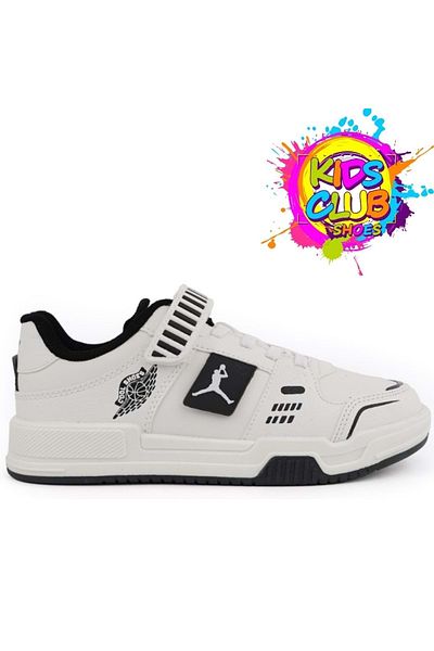 KCMN Tenis pentru copii Cool King JoranS unisex - Talpă ortopedică, ALB