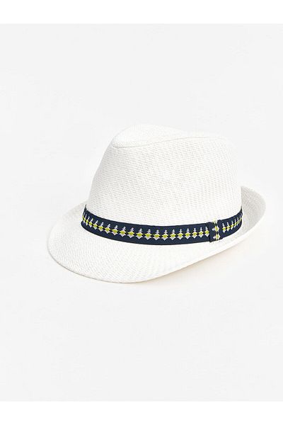 LC Waikiki Lcwk Бродирана шапка Fedora за момче