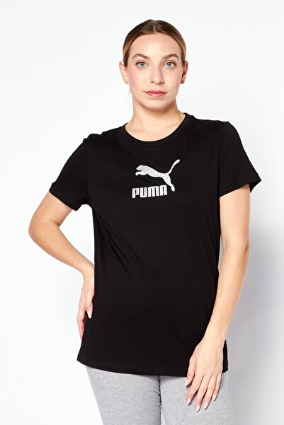 Puma Γυναίκες& # x27;s Κοντομάνικο T-shirt: Brand Love Μεταλλικό Λογότυπο L