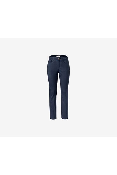 Tchibo Women Regular Fit Plain Straight Leg Jeans, Dark Blue