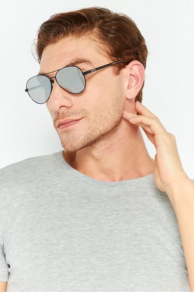 Kenneth Cole Men Kc2782 Pilot Aviator Sunglasses, Black
