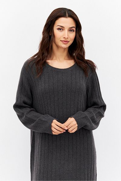 Fire & Glory Women Knitted Midi Dress, Grey