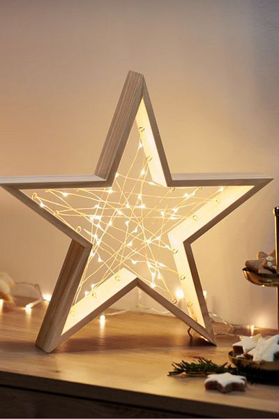 Tchibo Led Wooden Star, Beige
