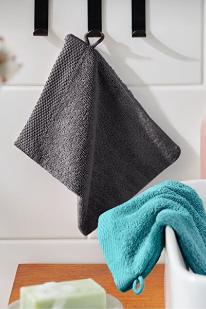 Tchibo مناشف غسيل من الفلانيل 15×22 سم، رمادي