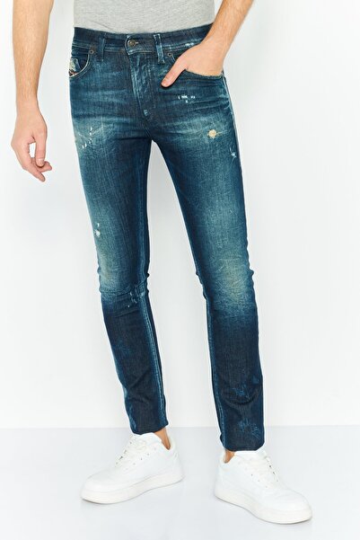 Diesel Men Slim Fit Washed Stretchable Denim Jeans, Blue