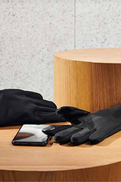 Tchibo Men 1 Pair Graphic Gloves, Black