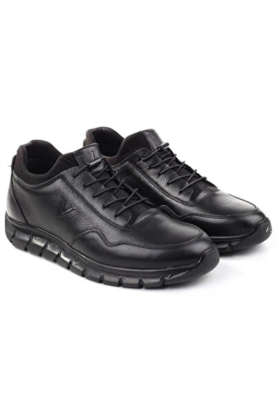 Voyager 5470 Mr Men's Black Nata Leather Sports Shoes - Casual