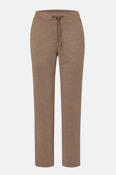 Tchibo Women Regular Fit Wide Leg Heather Sweat Pants, Tan