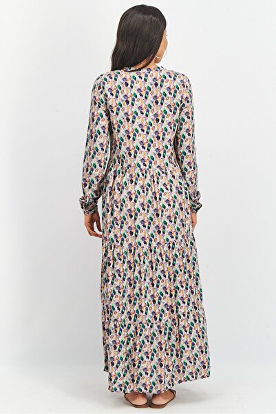 Tchibo Women Allover Print Maxi Dress, Green