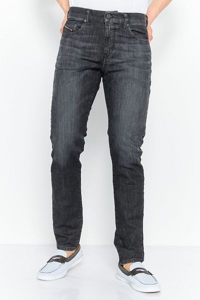 Diesel Men Regular Fit Wash Stretchable Denim Jeans, Grey