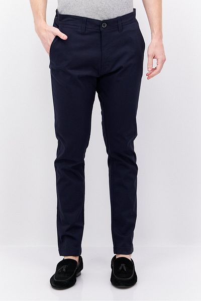 Threadbare Men Slim Fit Solid Chino Pants, Navy