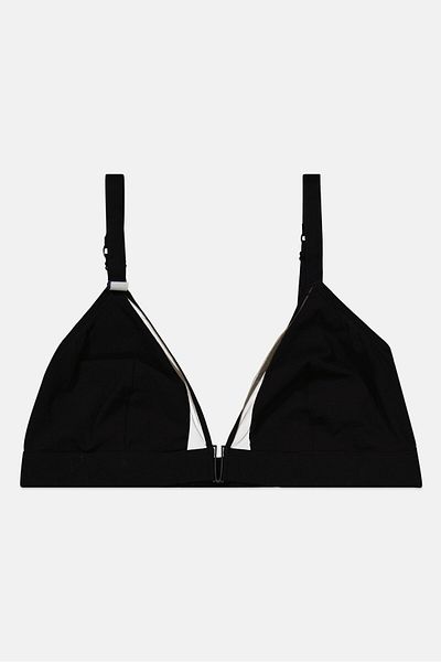 Etam Women Plain Non Padded Triangle Bra, Black