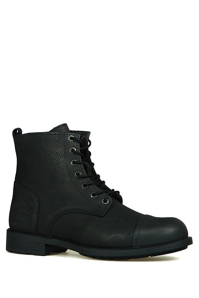 Hammer Jack Genuine Leather Black Torje Outdoor Men's Boots