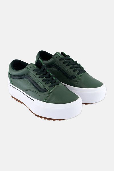 Vans Women Old Skool Stacked Casual Shoes, Green
