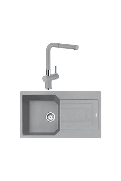 Franke UBG 611-86 Granit Stone Grey Evye, Active Plus Doccia Stone Grey Armatür