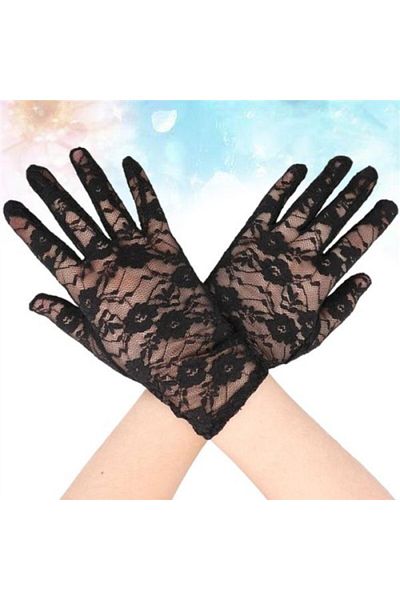 BulutRetail Lace Gloves Black Color Adult