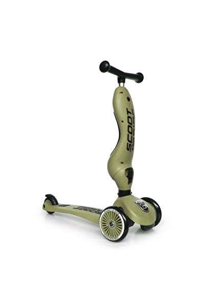 SCOOT AND RIDE Highwaykick 1 Oturaklı Çocuk Scooter Olive 160629-00001