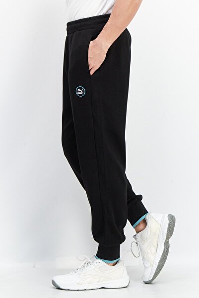 Puma Men Sportswear Fit Brand Logo Drawstring Training Sweatpants, Black