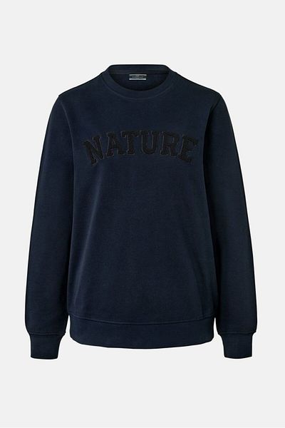 Tchibo Women Textured Long Sleeve Sweatshirt, Navy
