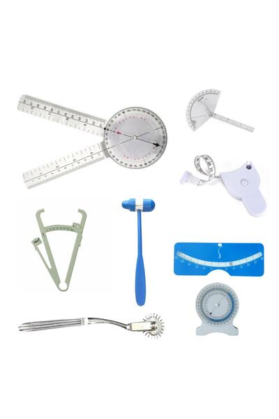 Naturachi Fizyoterapistler İçin Gonyometre Skolyometre Mezura Eğitim ve Ölçüm Set 7