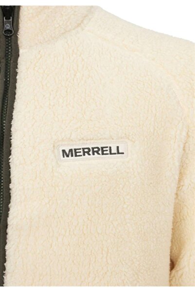 Merrell Ecru Women's Stand Collar Plain Fleece Sweatshirt M23Jody Jody