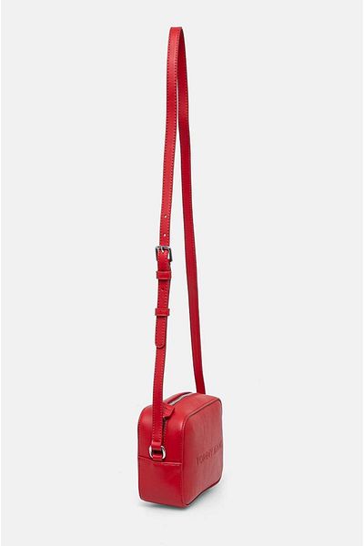 Tommy Hilfiger Women's Embossed Logo Red Strap Bag