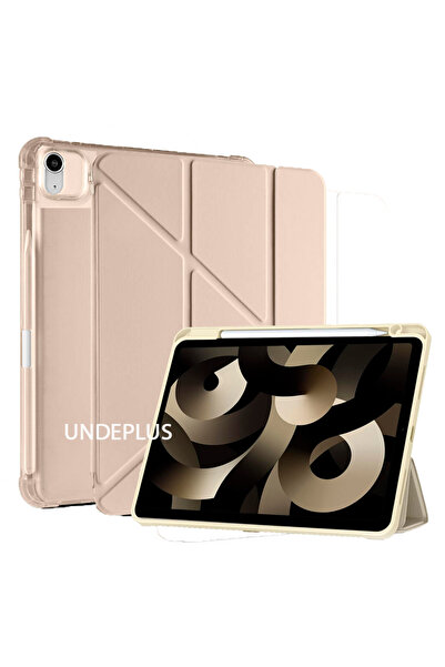 UnDePlus Apple Ipad Air 13inç M2/m3 Uyumlu Kılıf Kalem Bölmeli Trifolding Case A2898 A2899 A2900