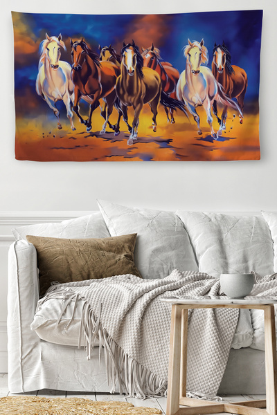 N NOXXO مفرش حائط من القماش عالي الجودة للخيول الجري-4028