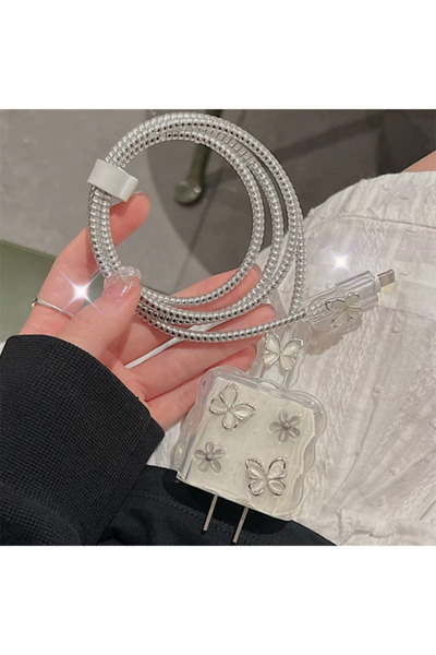 KVK PRİVACY 18W/20W/25W Uyumlu Şarj Kılıfı – Örme Kablo Toparlayıcı, Kablo Ko...