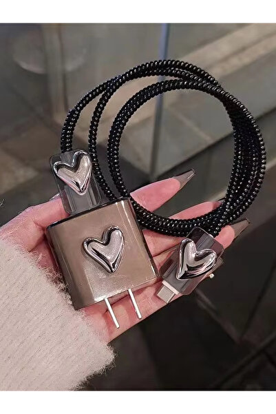 KVK PRİVACY 18W/20W/25W Uyumlu Şarj Kılıfı – Örme Kablo Toparlayıcı, Kablo Ko...