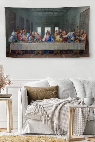 Limitless Wall Cloth / Carpet Last Supper Leonardo Da Vinci Quality Canvas Fabric-4066