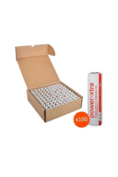 POWER-XTRA PX18650-24P - 3.7V 2400 Mah Li-ion Şarjlı Pil - 12C - 30A  100 Lü ...