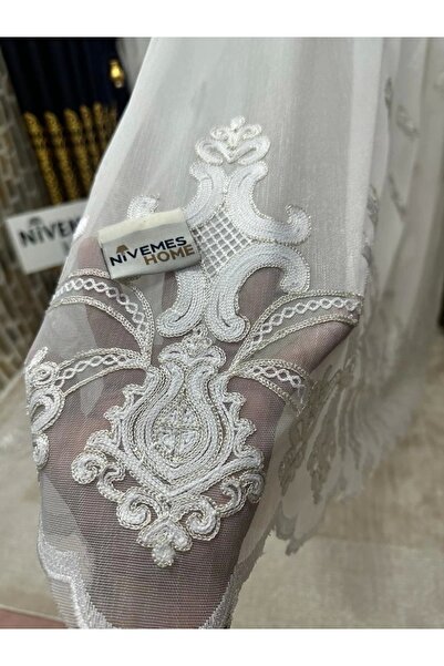 NİVEMESHOME Bohemian 1/3 Thick Pleated Tulle Curtain Apm