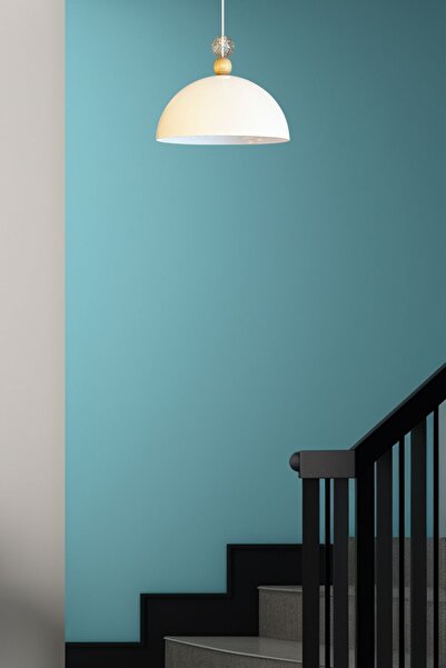 Bamyum Yimpi Beyaz Kristal Boncuk Avize Tekli Sarkıt Salon Kuaför Dekoratif Aydınlatma Pastane