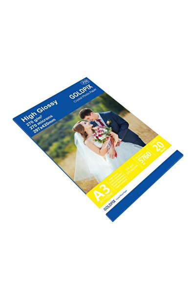 Goldpix 30x40 Inkjet Fotoğraf Kağıdı - 20 Adet 270gr Parlak Fotoğraf Kağıdı