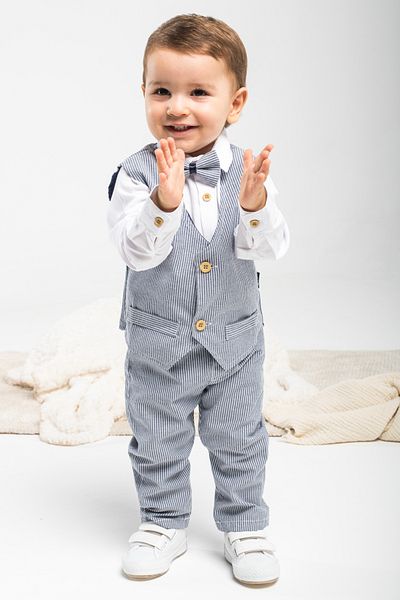 Mai Perla Boy's Suit - 4-Piece Outfit with Vest and Shirt, Special Occasion