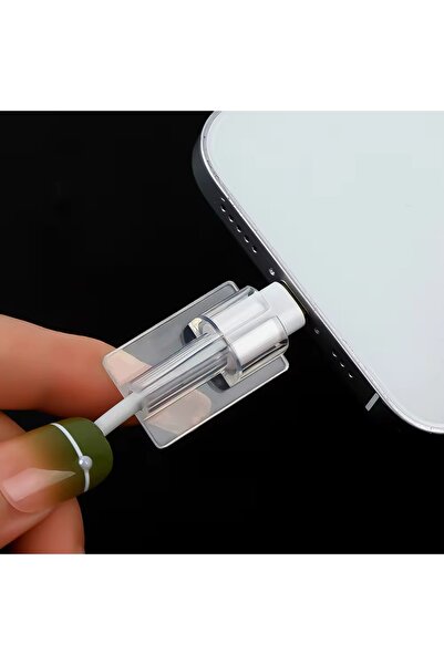 Go Aksesuar Yeni Nesil Type-C (Apple - Huawei - Samsung - Xiaomi) Uyumlu Yumuşak Silikon Kablo Koruyucu