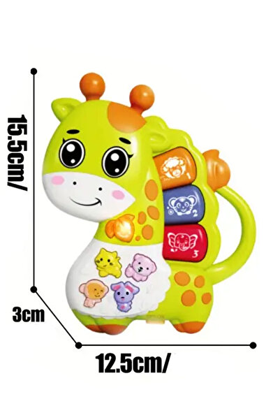 Toyaş Işıklı ve Müzikli Zürafa Bebek Piyanosu Motor Beceri Gelişimi Müzikli O...