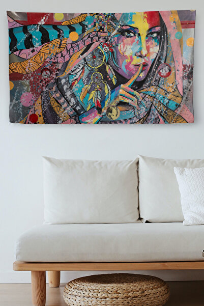 N NOXXO Tapiserie de perete din pânză de calitate cu o femeie frumoasă - 3993