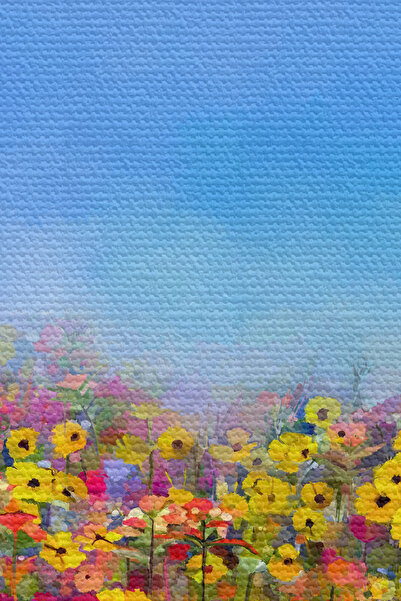 N NOXXO Wall Cloth Abstract Watercolor Flowers Quality Canvas Wall Carpet-3996