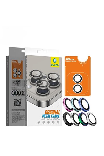 BLUEO Pink Metal Frame Applicator Camera Lens Glass Protector Compatible with...