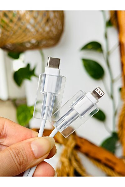 Go Aksesuar Yeni Nesil Type-C (Apple - Huawei - Samsung - Xiaomi) Uyumlu Yumuşak Silikon Kablo Koruyucu