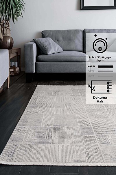 Konfor Halı Konfor Parla 5785 Kadife Iplikli Salon Mutfak Oturma Odası Halısı...