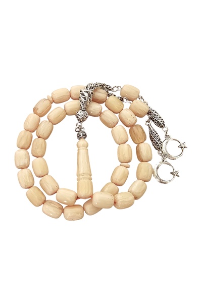 LEBLEBİ TESBİH White Dough Crimping Amber Prayer Beads Lt1244