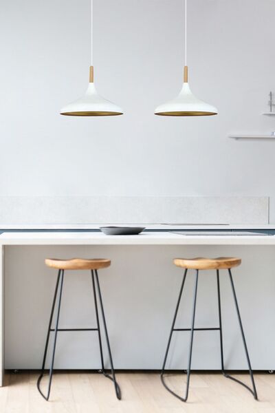 Bamyum Ikili Champion Beyaz Sarkıt Lamba Yemek Masası Oturma Odası Mutfak Salon Otel Café