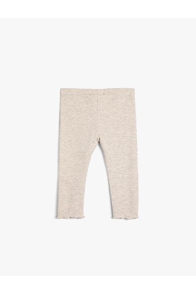 Koton Cotton Basic Tights - Ribbed and Pocket Detail