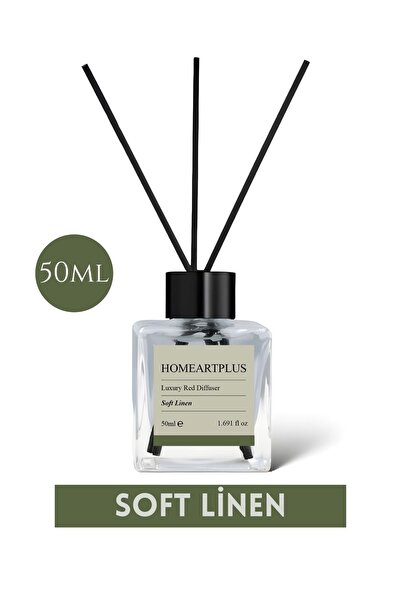 homeartplus soft linen kokulu bambu çubuklu kare oda kokusu 50 ml