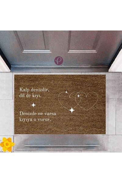 Lasirius Door Front Mat Decorative Digital Printing Double Heart